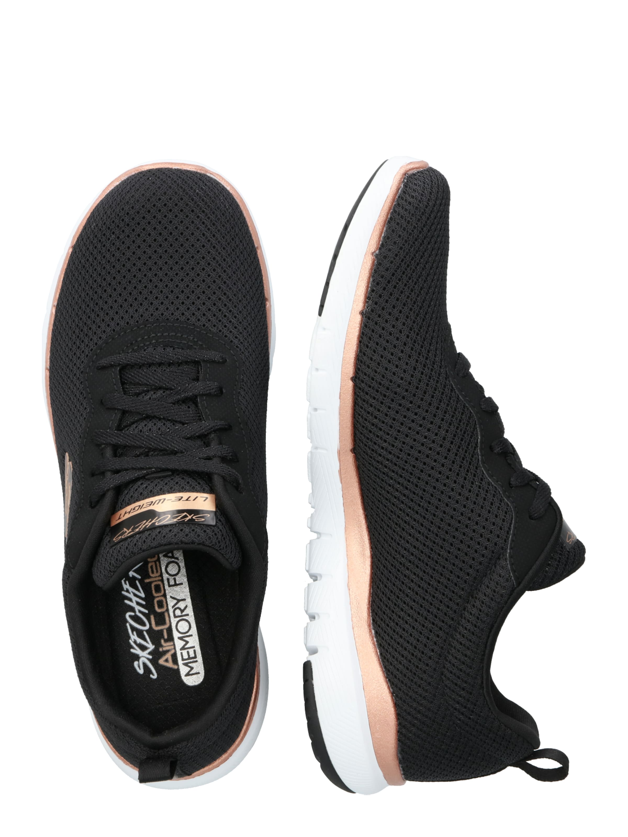 SKECHERS Låg sneaker 'Flex Appeal 3.0' i svart