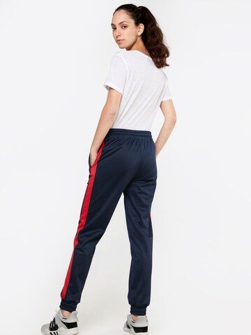 Urban Classics Tapered Broek 'Cuff Track' in Blauw: terug
