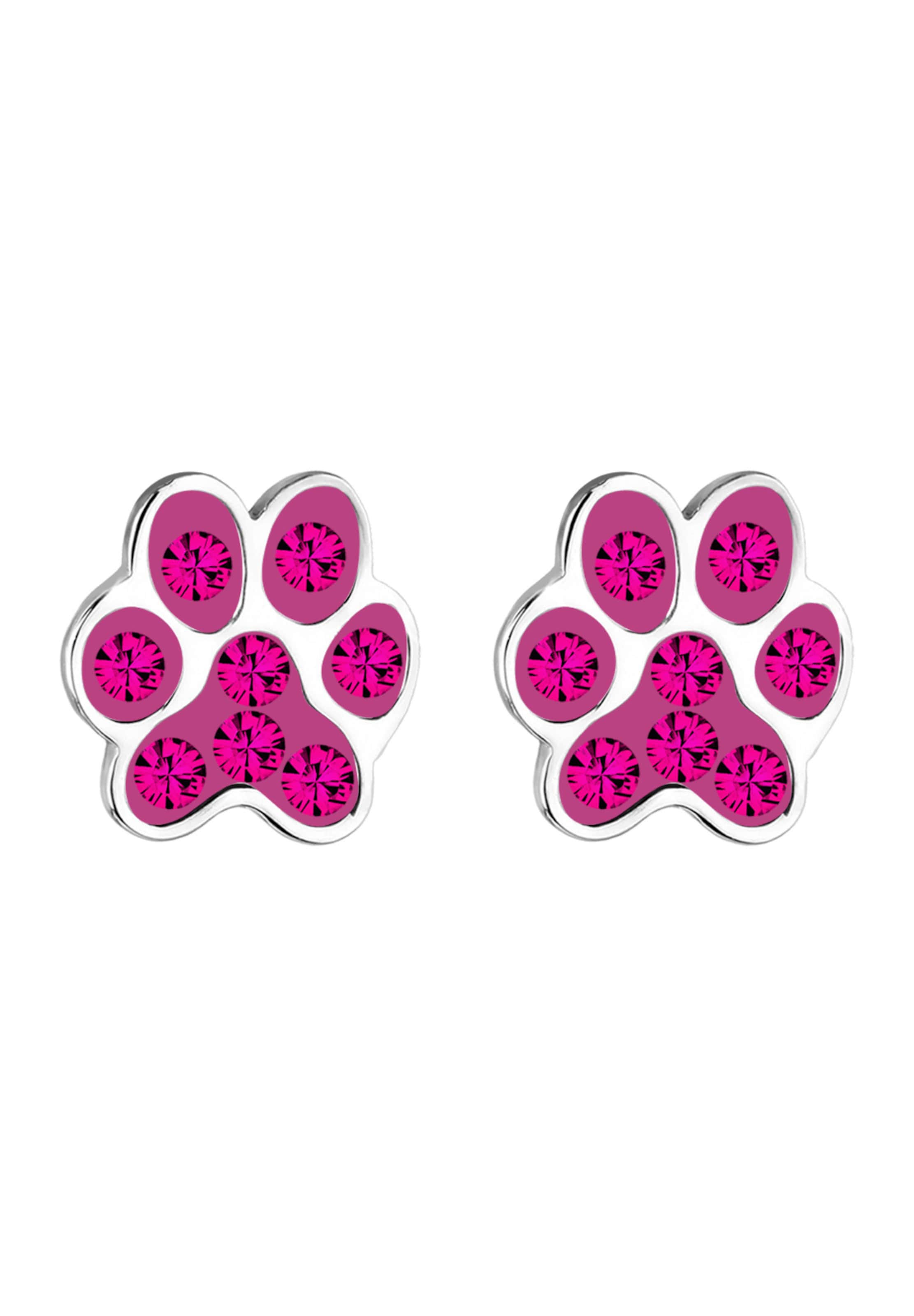 ELLI Ohrringe 'Pfote' in Pink: Vorderseite