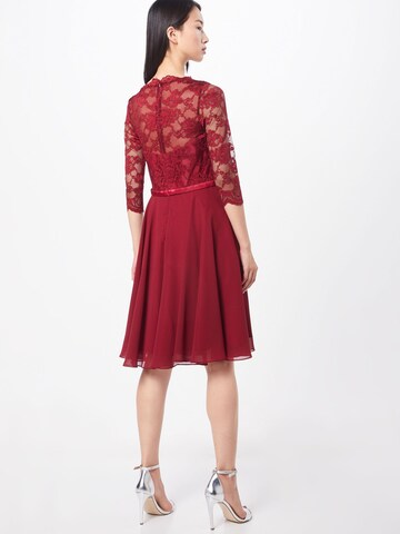 mascara Cocktail Dress in Red: back