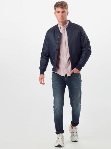 BURTON MENSWEAR LONDON Слим Рубашка в Ярко-розовый