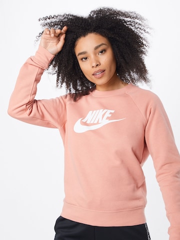 Nike Sportswear Sweatshirt 'Essntl' in Pink: front