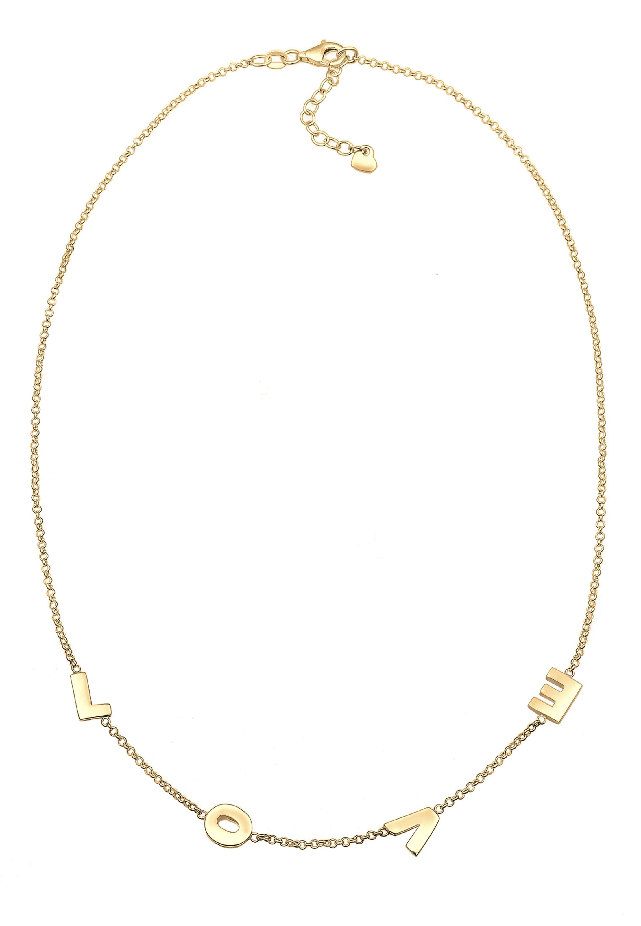 ELLI - Ketting 'Love-Schriftzug' in de kleur Goud