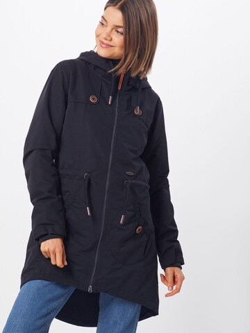 Alife and Kickin Between-Seasons Parka 'Charlotte' in Black: front