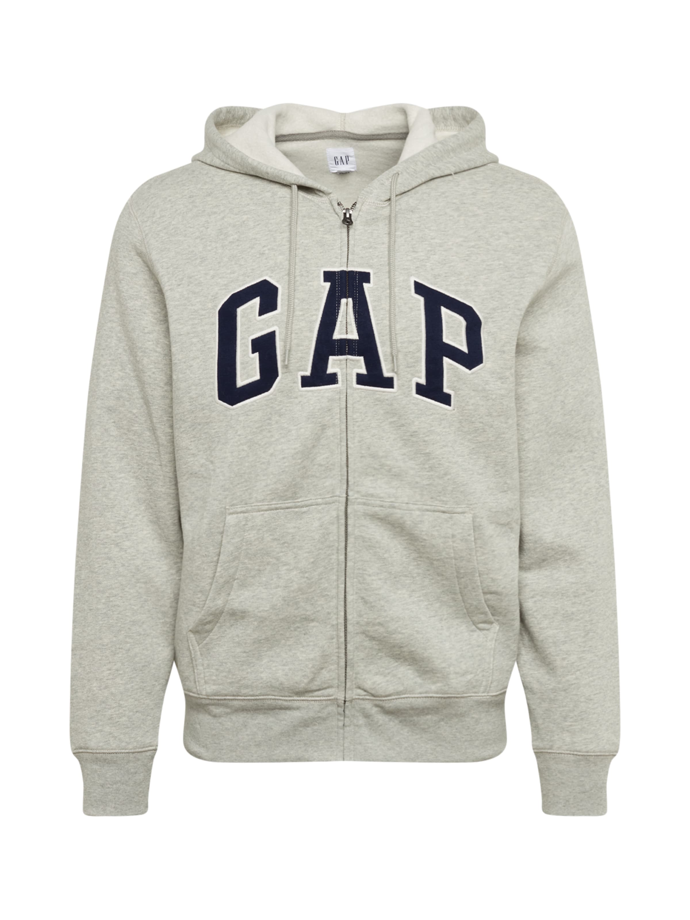 GAP Sweatvest 'HERITAGE' in Grijs: voorkant