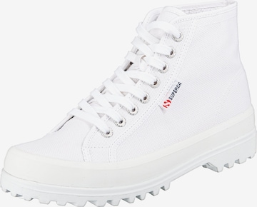 Sneaker înalt 'Cotu' de la SUPERGA pe alb: față