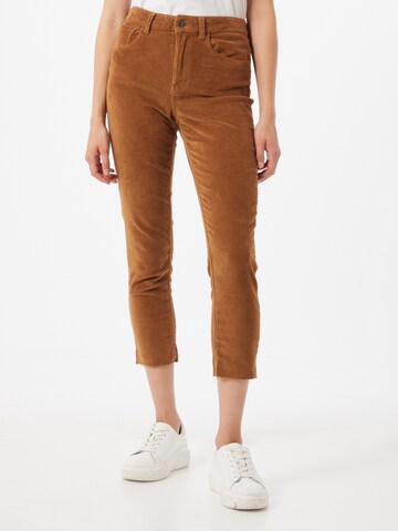 ONLY Slimfit Kalhoty – hnědá: přední strana
