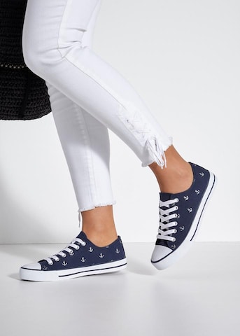 LASCANA Sneakers in Blue: front