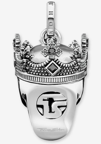 Thomas Sabo Pendant 'Totenkopf Krone' in Silver