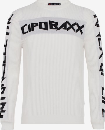 CIPO & BAXX Pullover 'River' in Weiß: predná strana