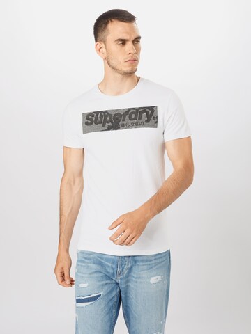 Superdry Rovný strih Tričko - biela: predná strana