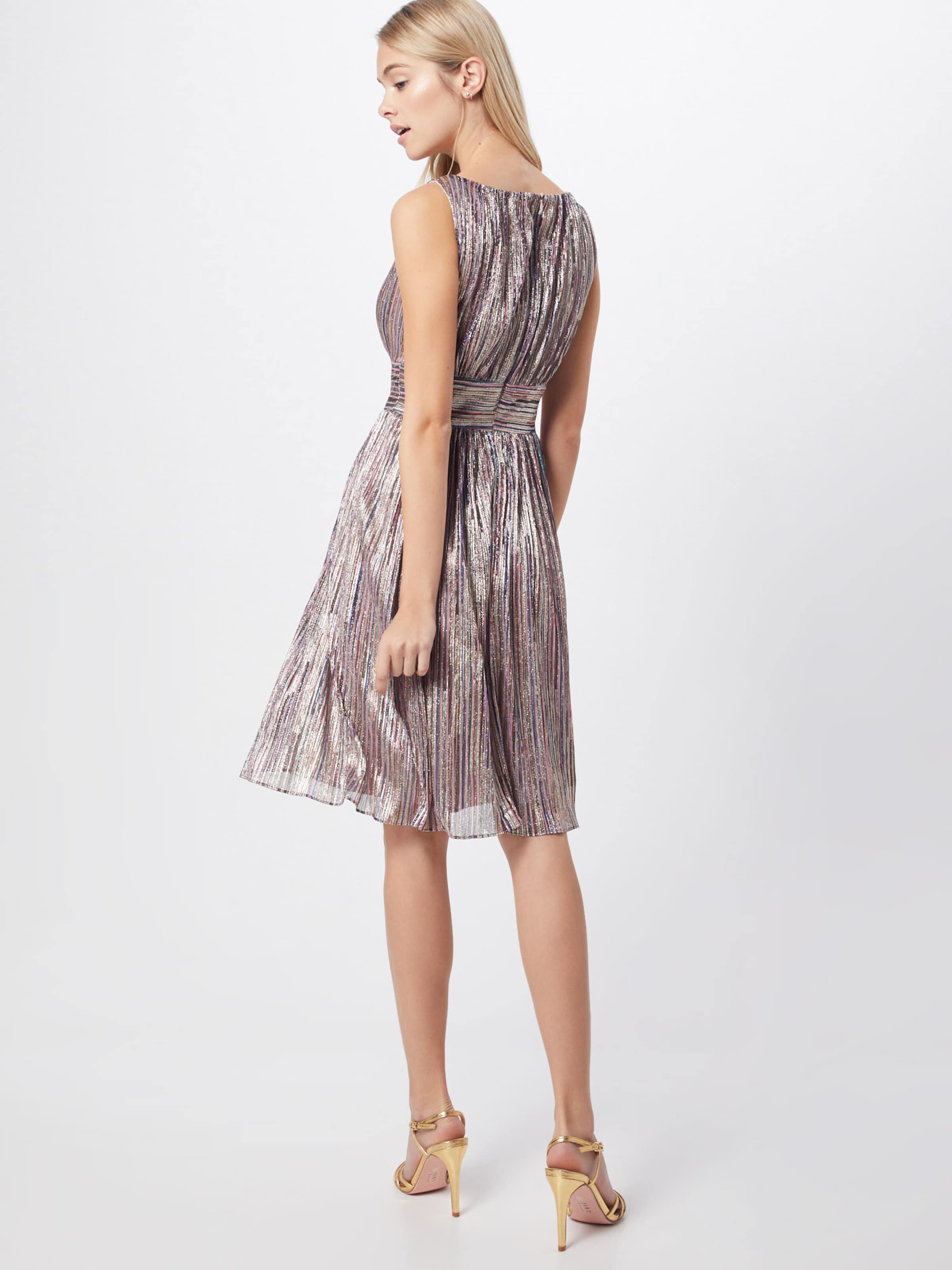 SWING Kokteilové šaty - zlatá / zmiešané farby: Pohľad zozadu