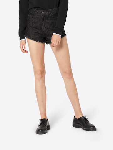 Urban ClassicsSlimfit Traperice - crna boja: prednji dio