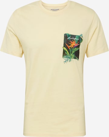 Coupe regular T-Shirt JACK & JONES en jaune : devant