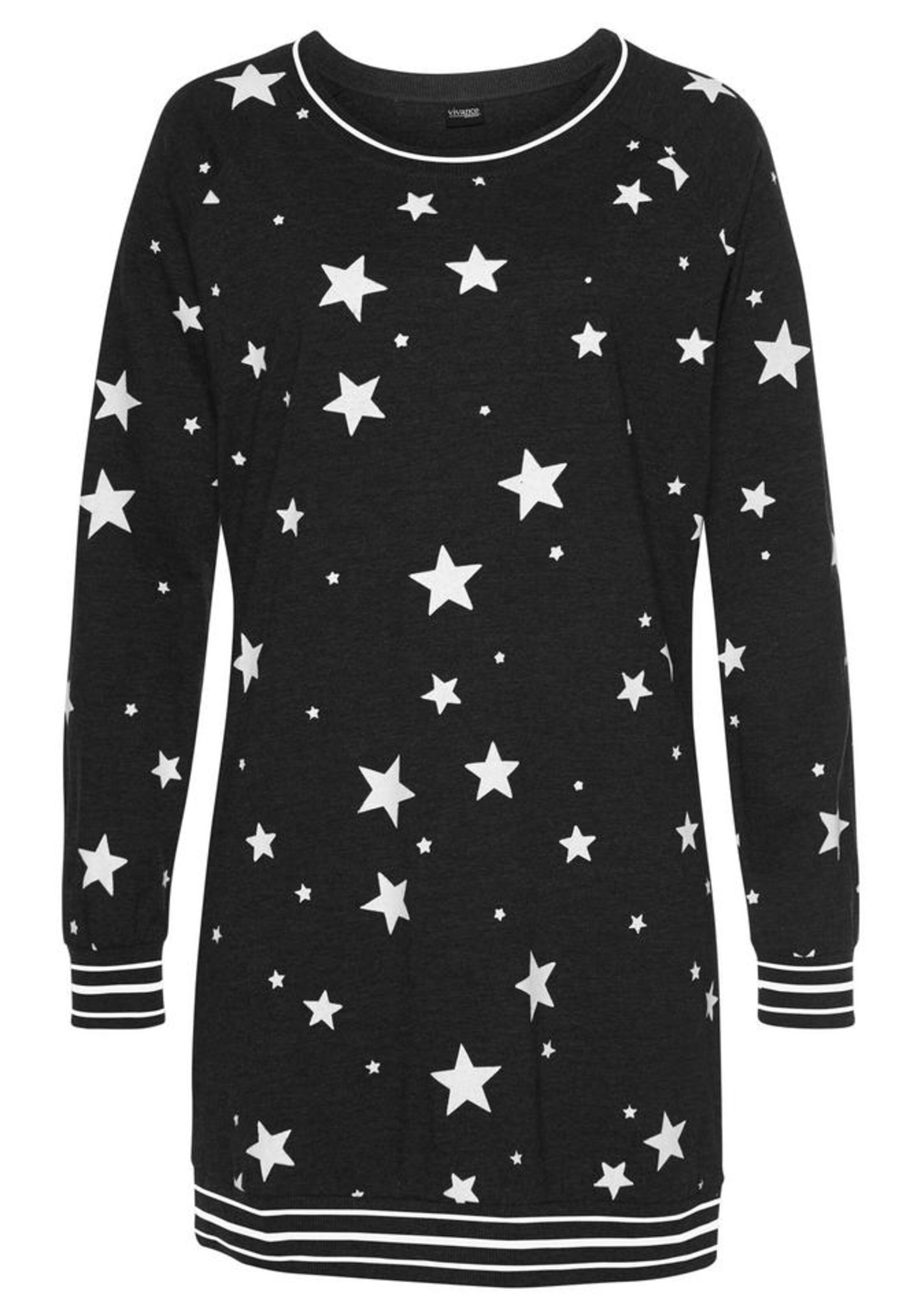 VIVANCE Nachthemd in Schwarz: Vorderseite