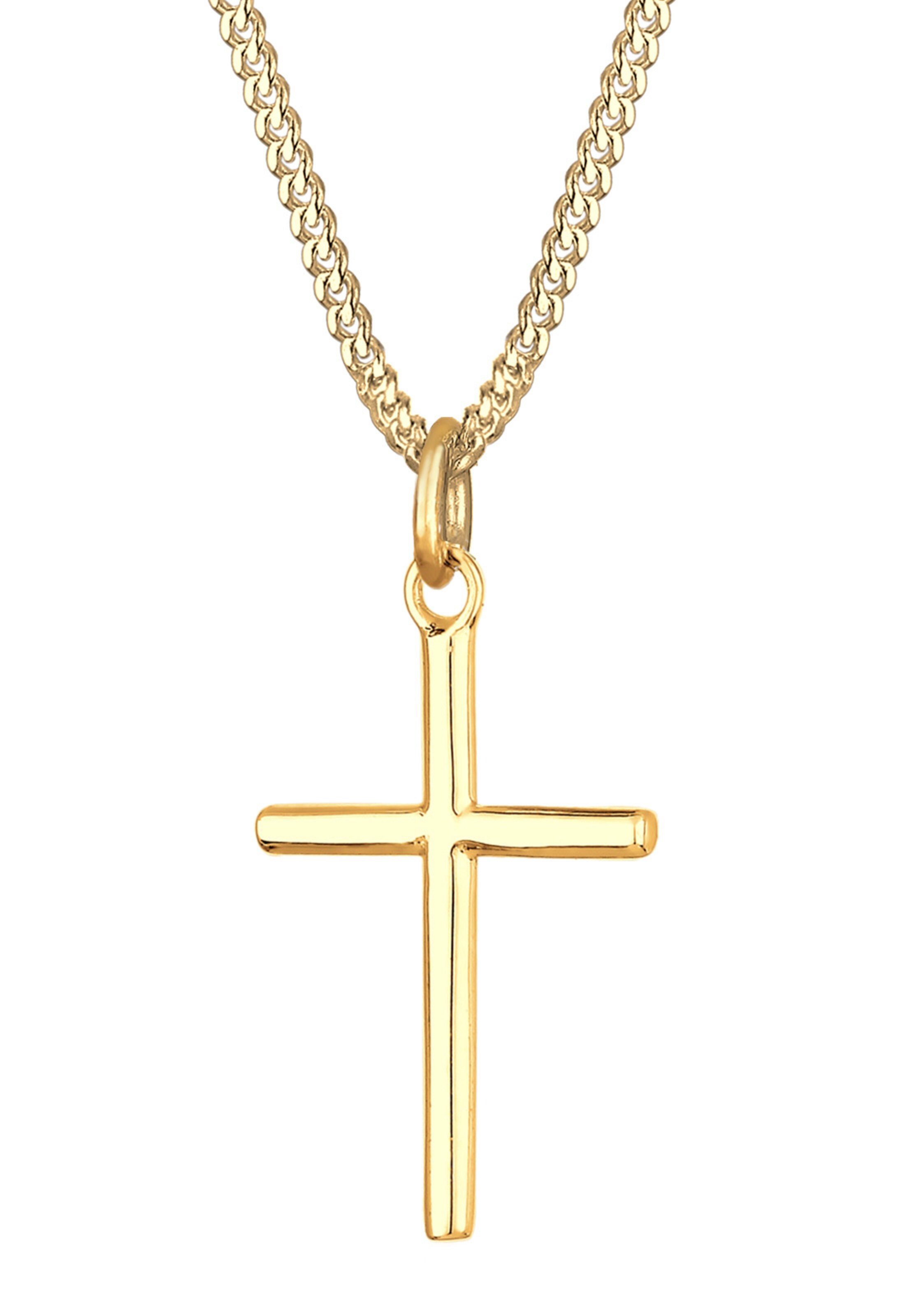 ELLI Halskette Kreuz in Gold: Vorderseite