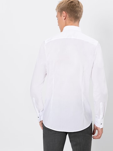 OLYMP Přiléhavý střih Společenská košile 'Soiree' – bílá: zadní strana