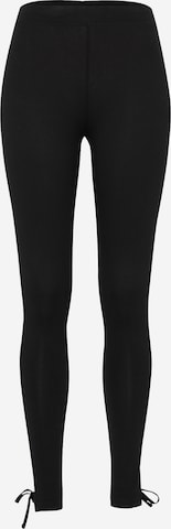 Urban Classics Skinny Leggings in Black: front