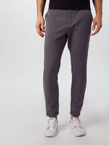 Les Deux Slim fit Chino Pants 'Como' in Grey: front