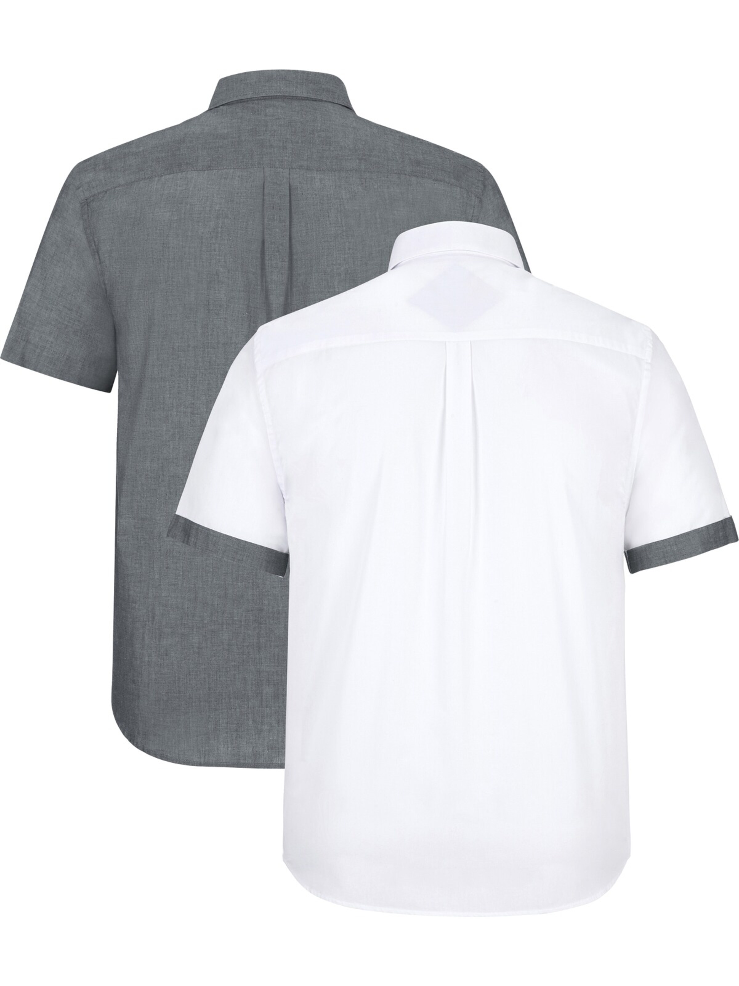 Jan Vanderstorm Comfort Fit Doppelpack Hemd 'Evin' in Grau