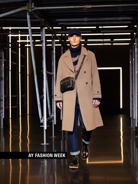 The AY FASHION WEEK Menswear - Beige Coat Look by GMK