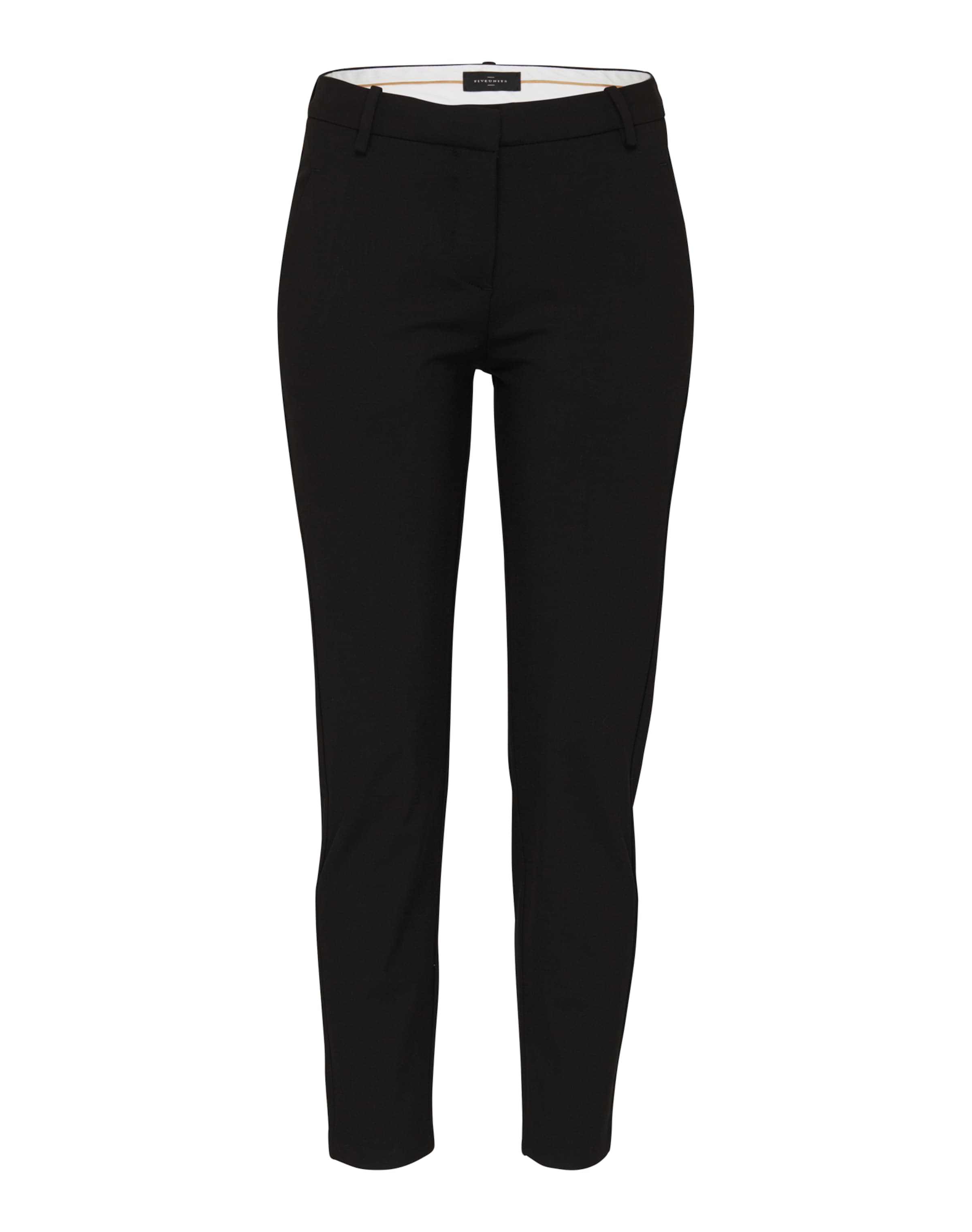Regular Pantalon 'Kylie Crop' FIVEUNITS en noir : devant