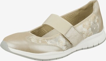 Lei by tessamino Ballet Flats with Strap 'Genesia' in Beige: front