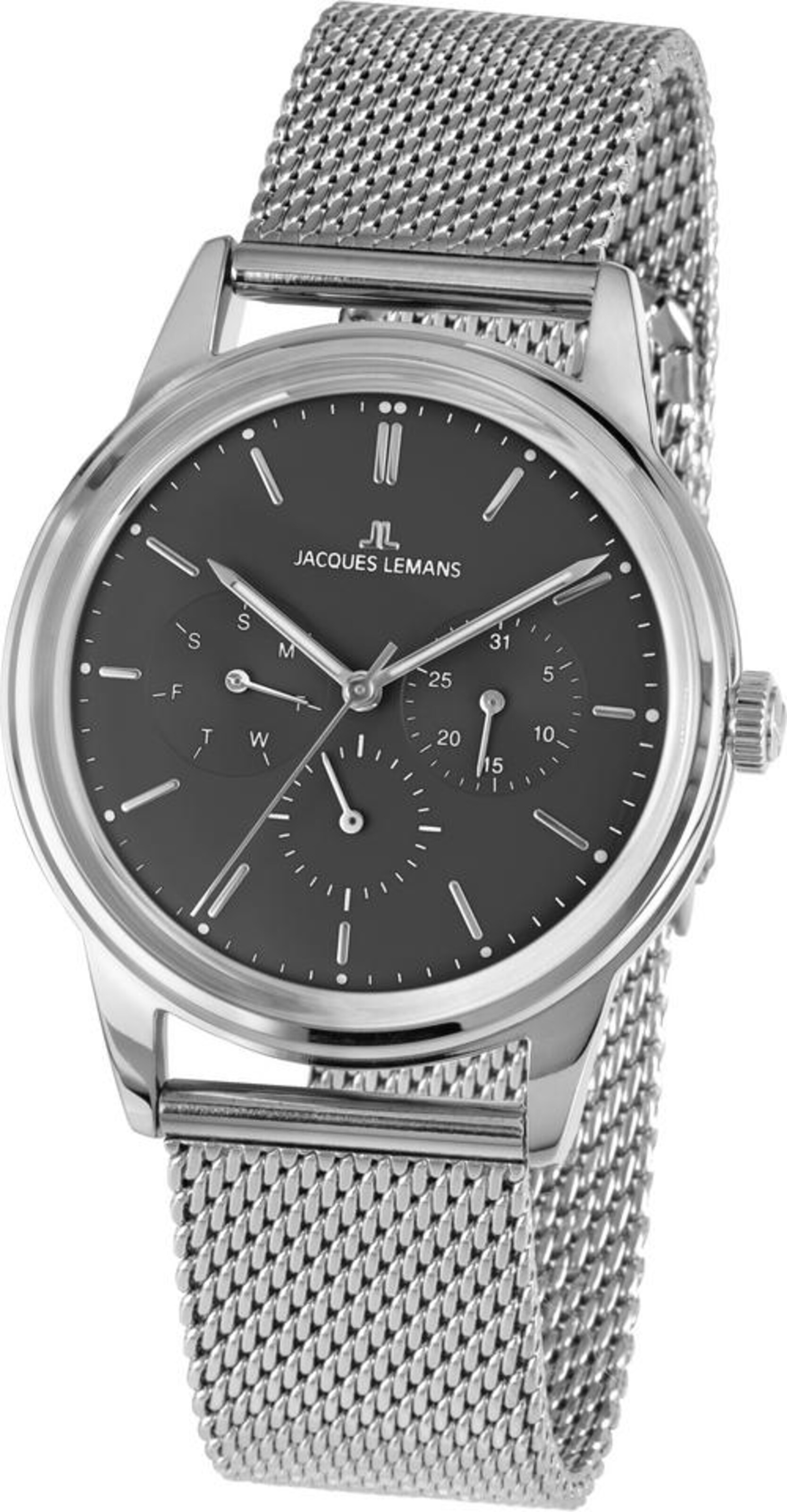 Jacques Lemans Multifunktionsuhr 'Retro Classic, 1-2061F' in Silber: Vorderseite