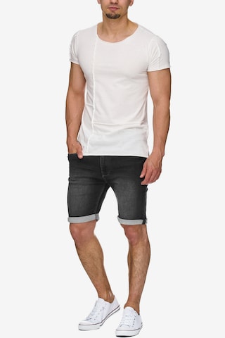 Coupe slim Pantalon ' Kadin Shorts ' INDICODE JEANS en noir