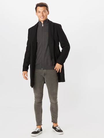 SELECTED HOMME Regular Fit Neuletakki 'Berg' värissä harmaa