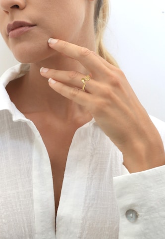 ELLI Ring 'Wellen' in Gold: front