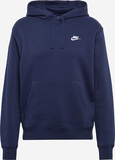 Nike Sportswear Sweatshirt 'Club Fleece' i mörkblå / vit, Produktvy