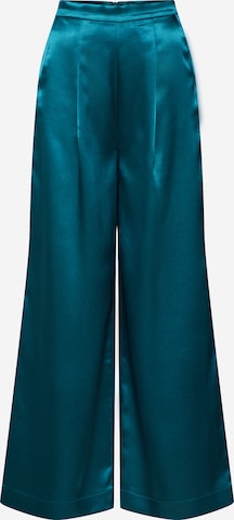 EDITED Wide leg Pleat-Front Pants 'Manaba' in Blue: front