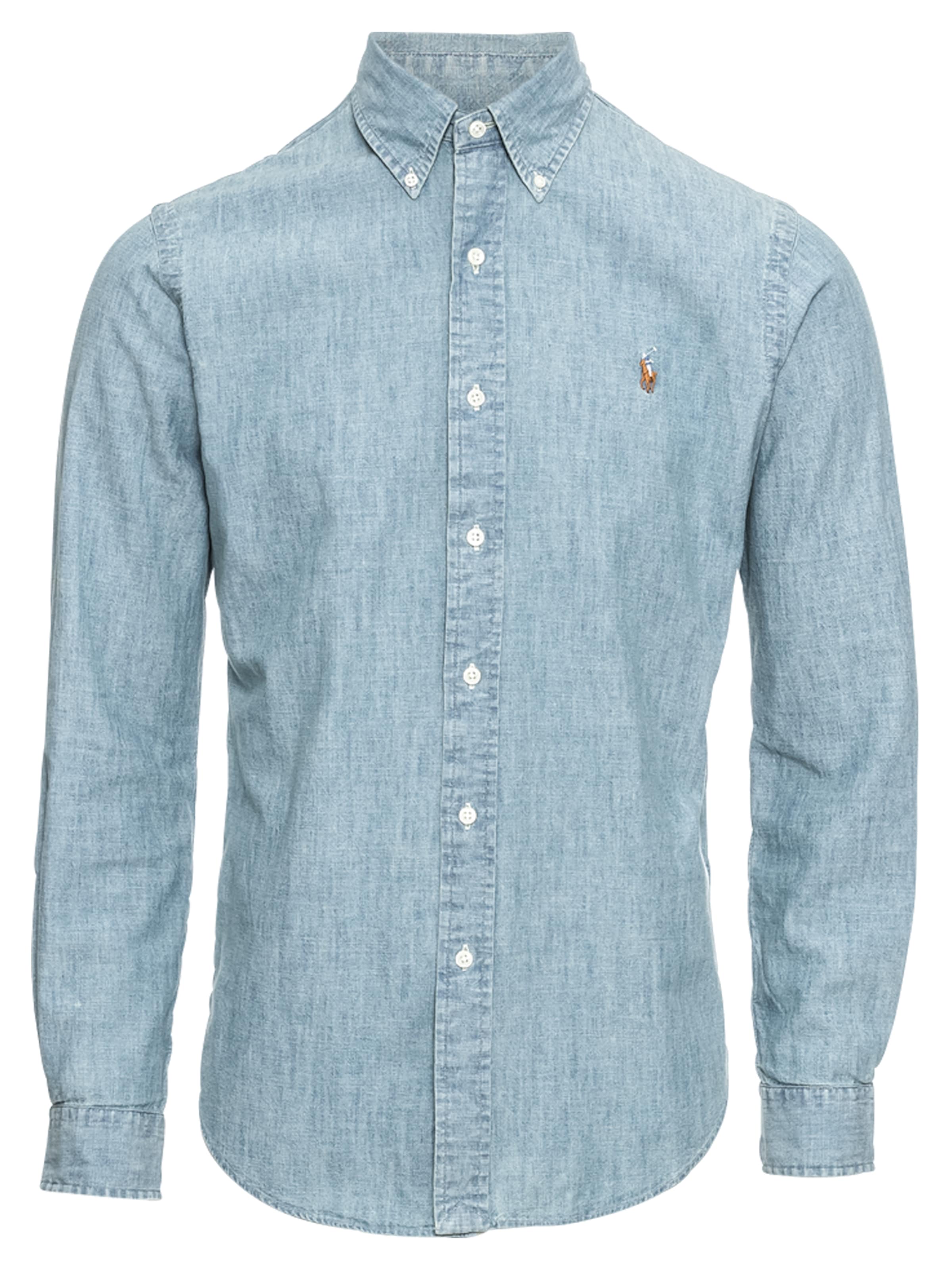 POLO RALPH LAUREN - Overhemd 'SL BD PPC SP-LONG SLEEVE-SPORT SHIRT' in de kleur Blauw denim