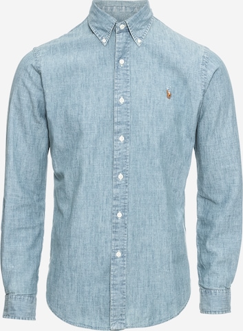 Polo Ralph Lauren Slim fit Button Up Shirt in Blue: front