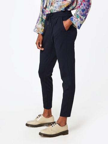 VERO MODA Tapered Pleat-Front Pants 'Eva' in Blue: front