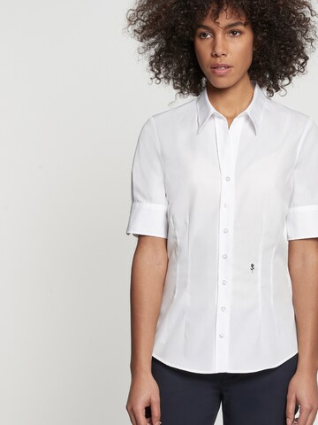 SEIDENSTICKER - Blusa 'Schwarze Rose' en blanco