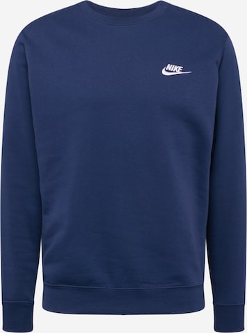 Nike Sportswear Klasický střih Mikina 'Club Fleece' – modrá: přední strana