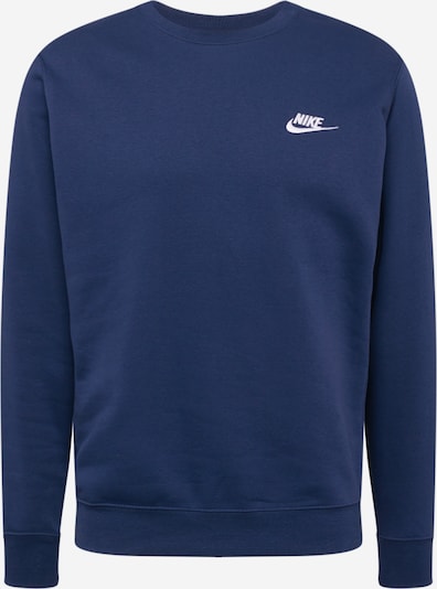 Nike Sportswear Sweatshirt 'Club Fleece' i marinblå / vit, Produktvy