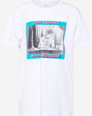 Tricou 'Magic Monday' de la Merchcode pe alb: față