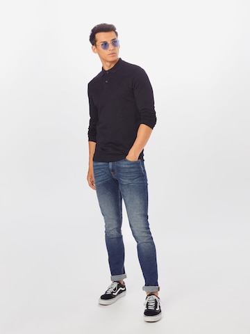 melns SELECTED HOMME Standarta piegriezums T-Krekls 'Paris'