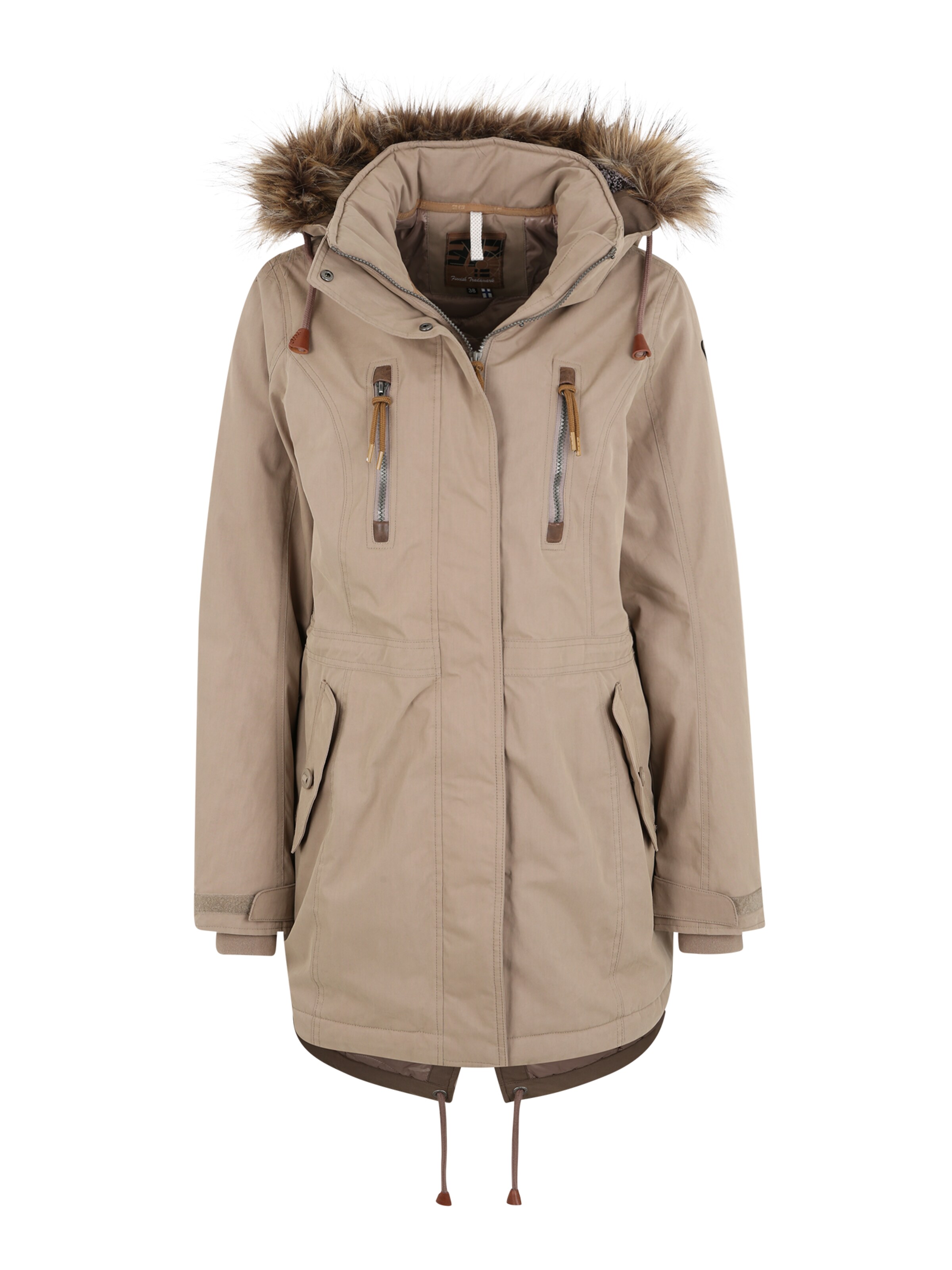 ICEPEAK - Outdoorjas 'AKASKA' in de kleur Kaki