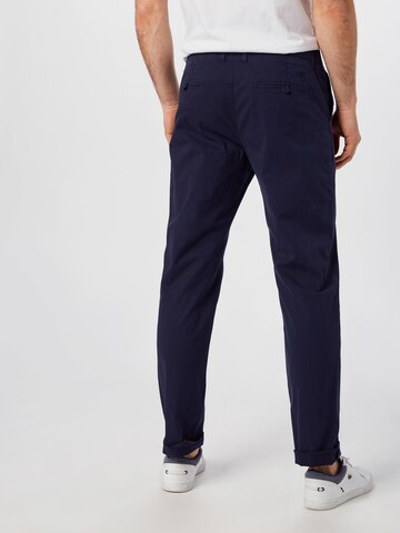 Regular Pantaloni eleganți 'Birch' de la KnowledgeCotton Apparel pe albastru