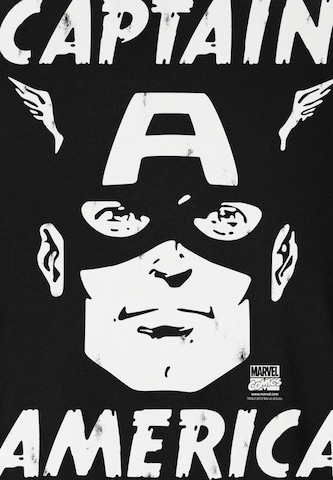 LOGOSHIRT T-Shirt 'Captain America - Marvel' in Schwarz