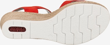 Rieker Páskové sandály – červená