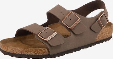 BIRKENSTOCK Σανδάλι 'Milano' σε καφέ: μπροστά