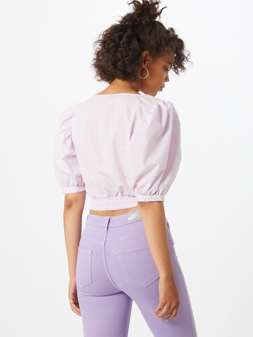 Gina Tricot Blouse 'Polly Puff' in Purple