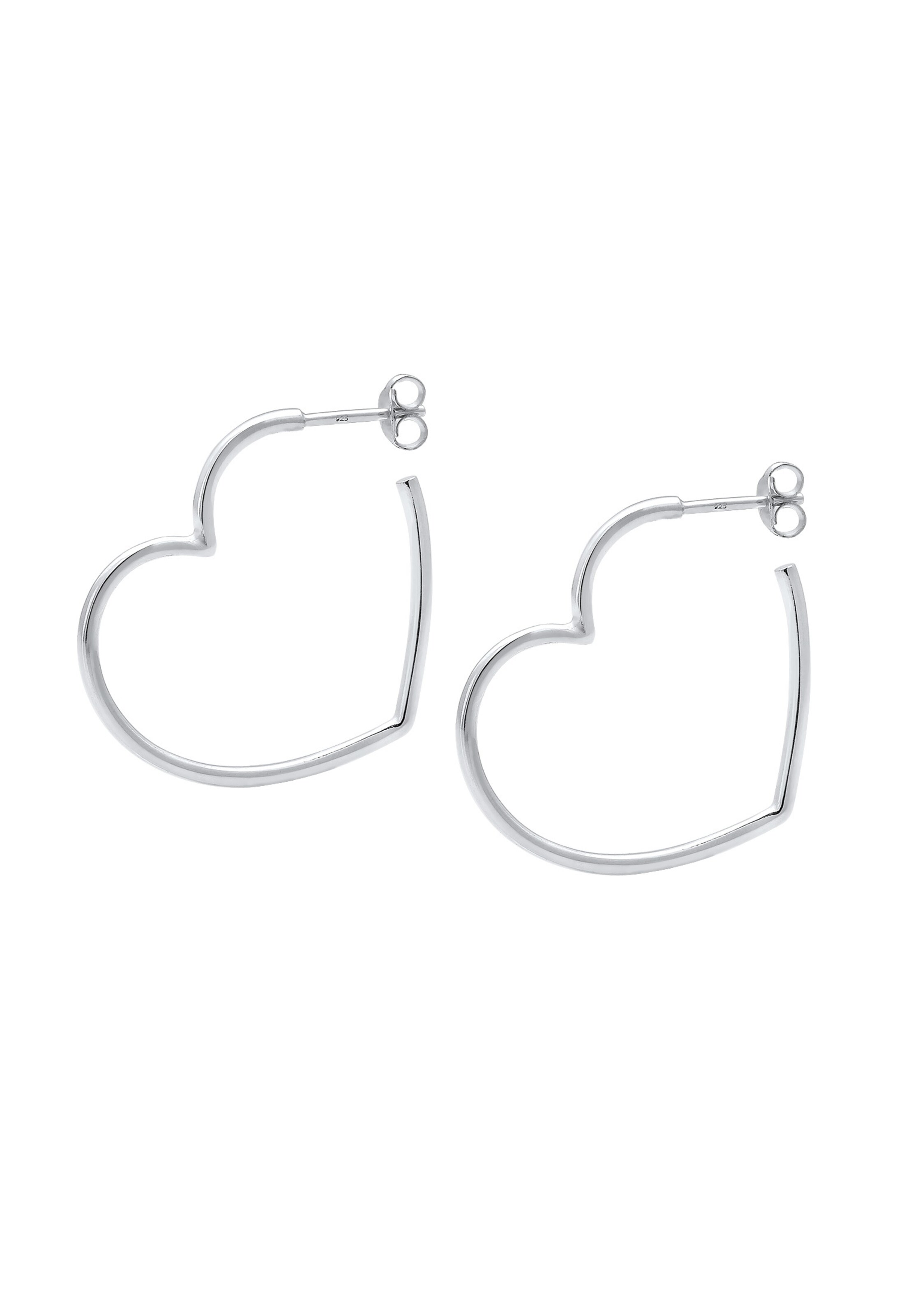 ELLI Σκουλαρίκια 'Herz' σε ασημί