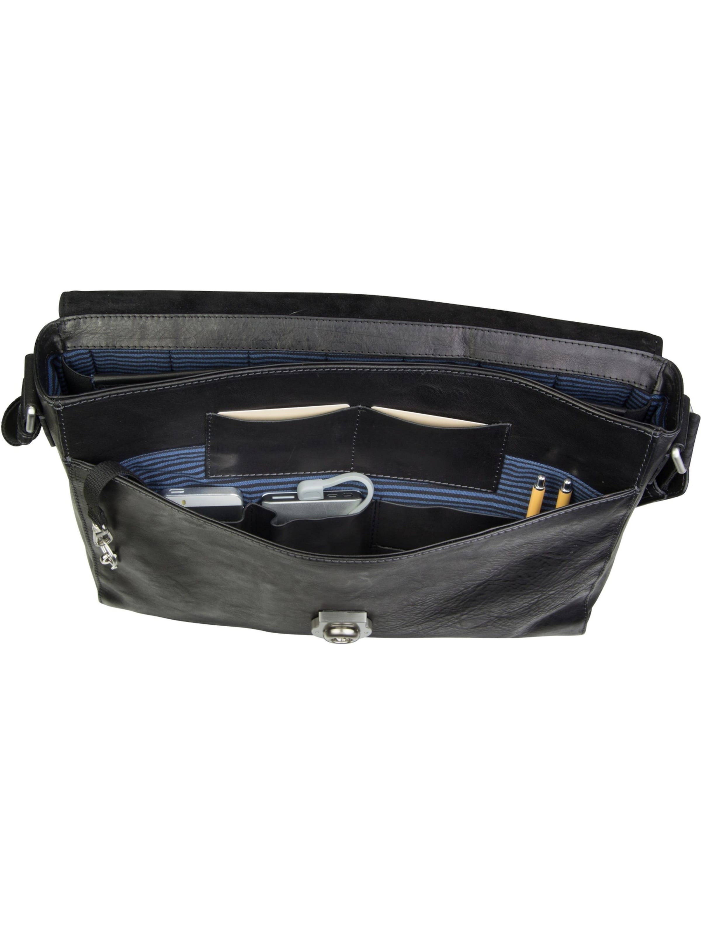 LEONHARD HEYDEN Schoudertas ' Bergamo ' in Zwart