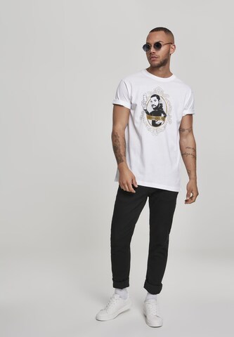 T-Shirt 'Champagne Papi' Mister Tee en blanc : devant